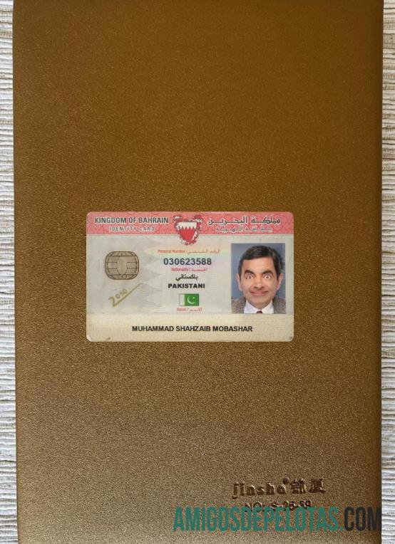 Bahrain ID Card 2019 Present olhar de foto frente amostra